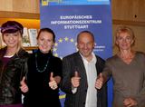 4 für Europa: Xenia von Sachsen, Patricia Kelly, Hans Derer und Stefanie Woite (Stuttgarter Europahaus)